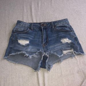 Almost famous high rise jean shorts